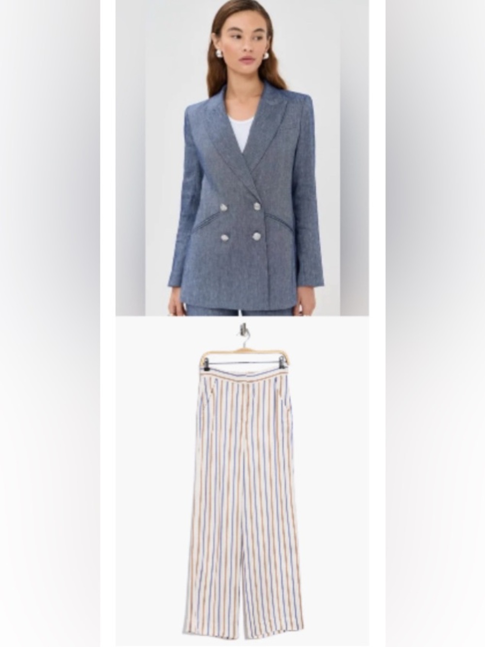 Veronica Beard Suit: Dale Blazer Dickey & Girgore Stripe Pants Sz 4 NWT $1,193